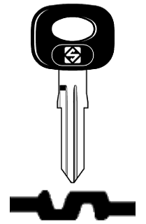 Afbeelding van Silca Autosleutel plastic kop staal YM24P