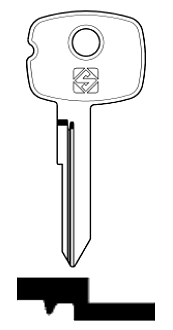 Afbeelding van Silca Autosleutel z/plastic kop staal YM21