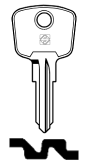 Afbeelding van Silca Autosleutel z/plastic kop staal YM29R