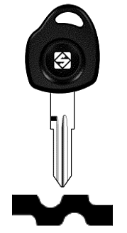 Afbeelding van Silca Autosleutel plastic kop brass YM28CP