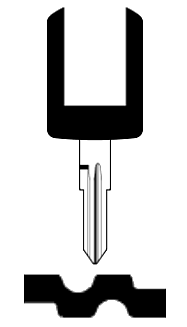 Afbeelding van Silca Transpondersleutel brass YM28BT9