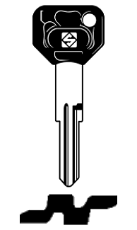 Afbeelding van Silca Autosleutel plastic kop staal YM31AP