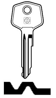 Afbeelding van Silca Autosleutel z/plastic kop staal YM3R