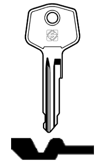 Afbeelding van Silca Autosleutel z/plastic kop staal YM5