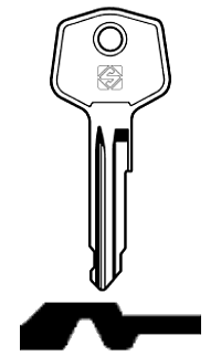 Afbeelding van Silca Autosleutel z/plastic kop staal YM5R