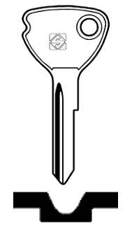 Afbeelding van Silca Autosleutel z/plastic kop staal YM8