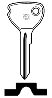 Afbeelding van Silca Autosleutel z/plastic kop staal YM9