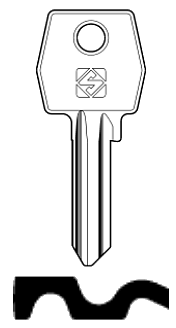 Afbeelding van Silca Cilindersleutel staal AGB1