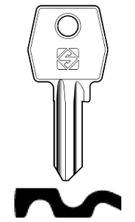 Afbeelding van Silca Cilindersleutel brass AGB2