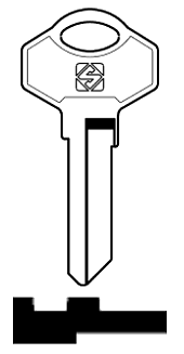 Afbeelding van Silca Cilindersleutel brass ALP15R