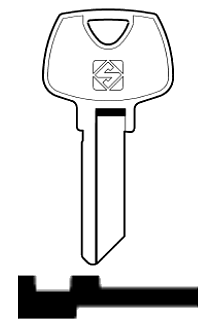 Afbeelding van Silca Cilindersleutel brass ALP6R