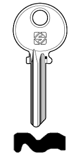 Afbeelding van Silca Cilindersleutel brass MD6