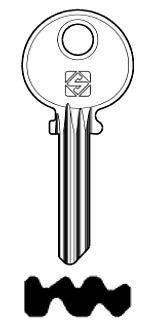 Afbeelding van Silca Cilindersleutel brass MD8R