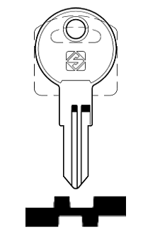 Afbeelding van Silca Cilindersleutel staal ART1