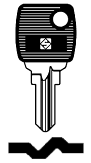 Afbeelding van Silca Autosleutel plastic kop staal PJ2P