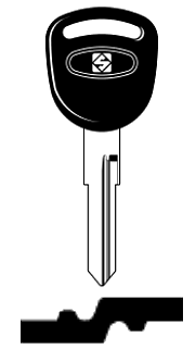 Afbeelding van Silca Autosleutel plastic kop brass WT7FP