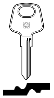 Afbeelding van Silca Autosleutel z/plastic kop staal WT7