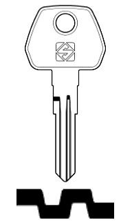 Afbeelding van Silca Autosleutel z/plastic kop staal WT8R