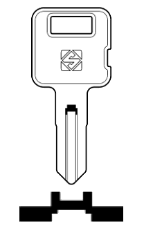 Afbeelding van Silca Autosleutel z/plastic kop brass CTR1R