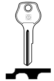 Afbeelding van Silca Autosleutel z/plastic kop brass PR2