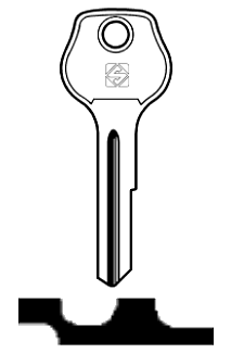 Afbeelding van Silca Autosleutel z/plastic kop staal PR2R