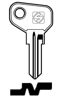 Afbeelding van Silca Autosleutel z/plastic kop staal ABS1