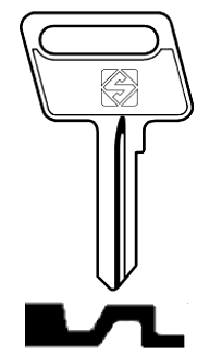 Afbeelding van Silca Autosleutel z/plastic kop staal AF16A