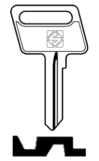 Afbeelding van Silca Autosleutel z/plastic kop staal AF16C