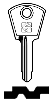 Afbeelding van Silca Autosleutel z/plastic kop staal AF1C