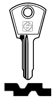 Afbeelding van Silca Autosleutel z/plastic kop staal AF1D