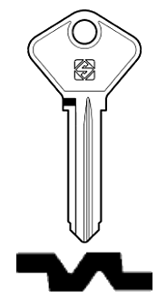Afbeelding van Silca Autosleutel z/plastic kop staal AF3A