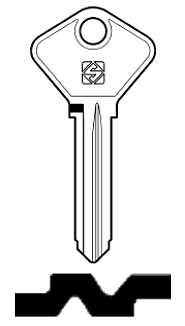 Afbeelding van Silca Autosleutel z/plastic kop staal AF3B