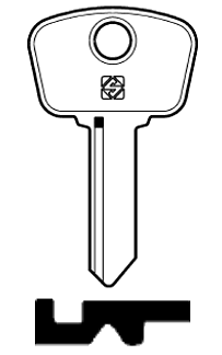 Afbeelding van Silca Autosleutel z/plastic kop staal AF5B