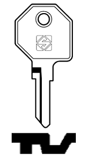 Afbeelding van Silca Autosleutel z/plastic kop staal AR11