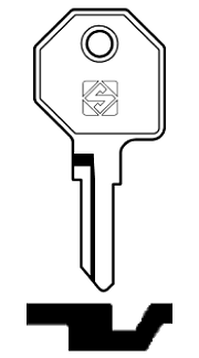 Afbeelding van Silca Autosleutel z/plastic kop staal AR13