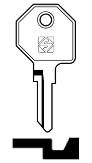 Afbeelding van Silca Autosleutel z/plastic kop staal AR15