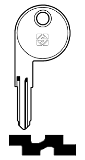 Afbeelding van Silca Autosleutel z/plastic kop brass AR3