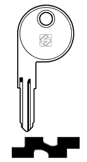 Afbeelding van Silca Autosleutel z/plastic kop staal AR4