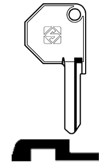 Afbeelding van Silca Autosleutel z/plastic kop staal AR5R