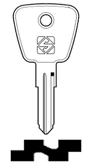 Afbeelding van Silca Autosleutel z/plastic kop staal AR7R