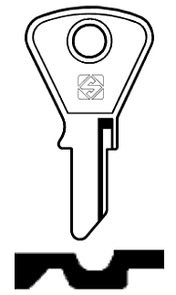 Afbeelding van Silca Autosleutel z/plastic kop staal BO5