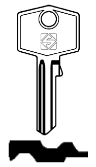 Afbeelding van Silca Autosleutel z/plastic kop staal BO6