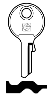 Afbeelding van Silca Autosleutel z/plastic kop staal BT1R