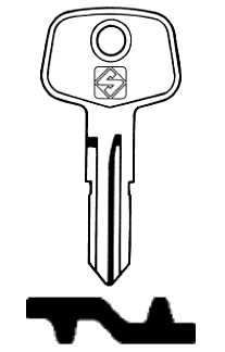 Afbeelding van Silca Autosleutel z/plastic kop staal BT3