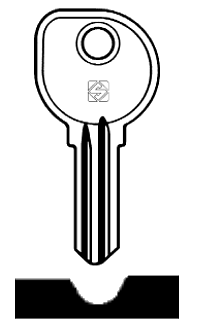 Afbeelding van Silca Autosleutel z/plastic kop staal CL1R