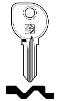 Afbeelding van Silca Autosleutel z/plastic kop staal CL2