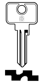 Afbeelding van Silca Autosleutel z/plastic kop staal FAB3R