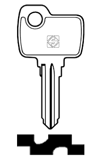 Afbeelding van Silca Autosleutel z/plastic kop staal FAR1