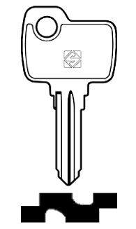 Afbeelding van Silca Autosleutel z/plastic kop staal FAR1R