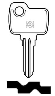 Afbeelding van Silca Autosleutel z/plastic kop staal FAR3